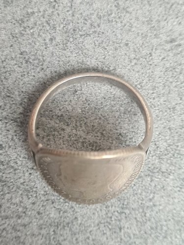 BAGUE EN ARGENT MASSIF ALFONSO XIII 1900