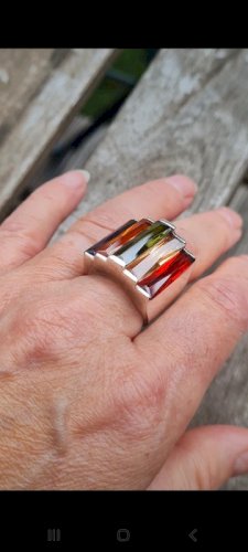 Bague en argent - multicolore -  Oversize