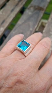 Oversized silver ring