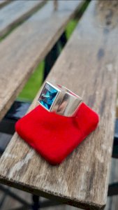 Oversized silver ring