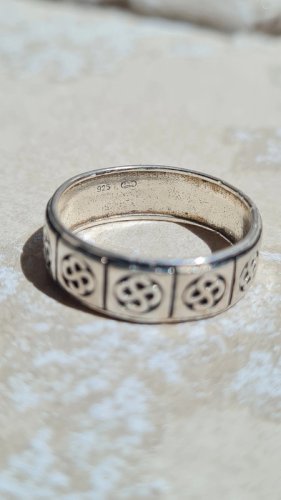 Bague en argent pour Homme motifs celtique T: 18,5