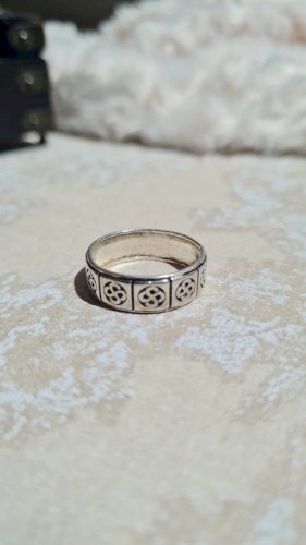 Bague en argent pour Homme motifs celtique T: 18,5