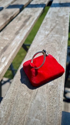 Bague en argent Toi & Moi vintage zircon et saphir -argent 800- taille 18/58
