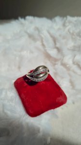 Bague en or bicolore 9 carats poinçon 375