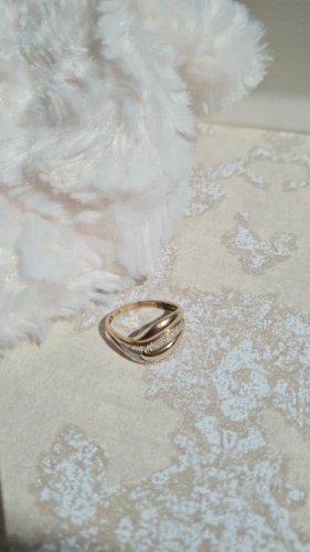 Bague en or bicolore 9 carats poinçon 375