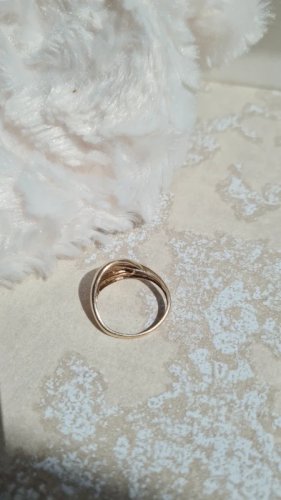 Bague en or bicolore 9 carats poinçon 375