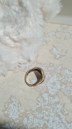 Bague en or bicolore 9 carats poinçon 375