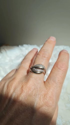 Bague en or bicolore 9 carats poinçon 375