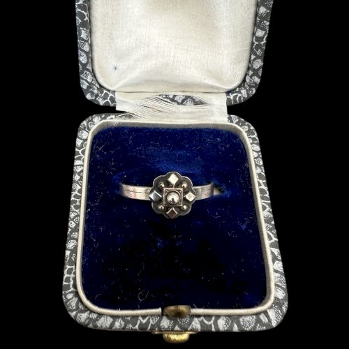Bague fin 19 Eme Siècle Ancienne Vintage Charming Jewelry Argenté-doré -Medieval