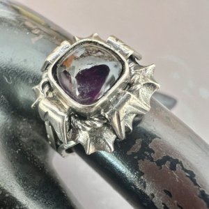 Ring Late 19th Century, silver - Vintage Amethyst Size 54Fr - Hallmarked - Handcrafted