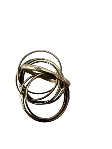 Bague Infinity Multi Anneaux–argent–poinçonné-Vintage 46 FR- Chic- Elegante