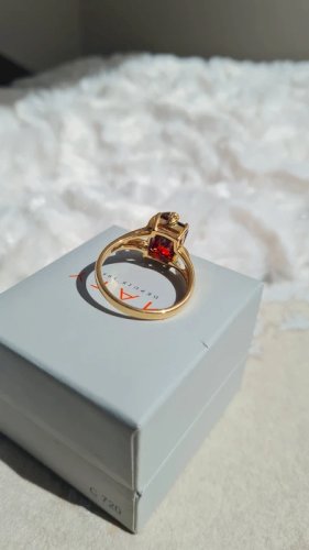 Bague Maty plaqué or et zirconium