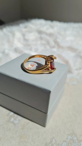Bague Maty plaqué or et zirconium