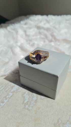 Bague Maty plaqué or et zirconium