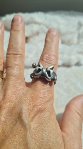 Bague Nœud et lanière en cuir