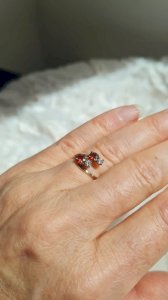 Bague plaqué or  et rubis