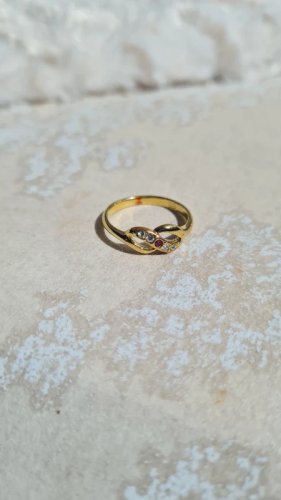 Bague plaqué or et Rubis