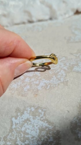 Bague plaqué or et Rubis