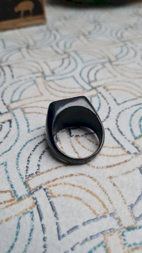 Bague scooter Paris T60 Noir et Rouge unisexe