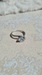 Bague solitaire en argent