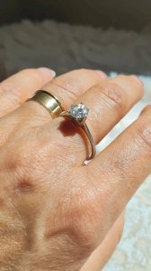 Bague solitaire en argent