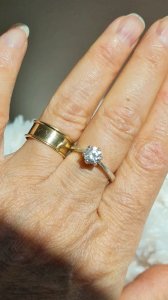 Bague solitaire  en argent