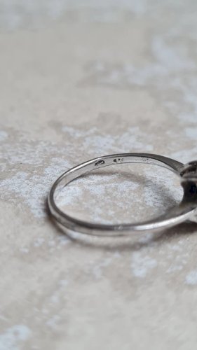 Bague toi & moi en argent avec saphirs