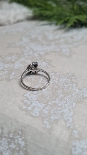 Bague toi & moi en argent avec saphirs