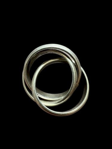 Bague Trinity Argent Massif Versani New York Unisexe Vintage 65FR Haut de Gamme