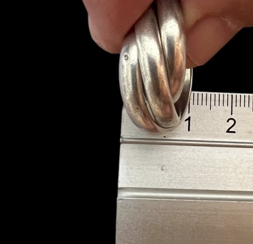 Bague Trinity Argent Massif Versani New York Unisexe Vintage 65FR Haut de Gamme