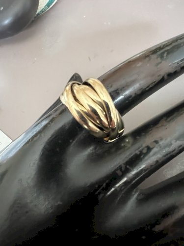 Bague Trinity vintage vers 1980 Unisex Elegante Chic Cocktail