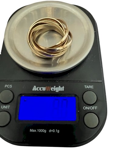 Bague Trinity vintage vers 1980 Unisex Elegante Chic Cocktail