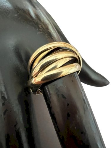 Bague Trinity vintage vers 1980 Unisex Elegante Chic Cocktail