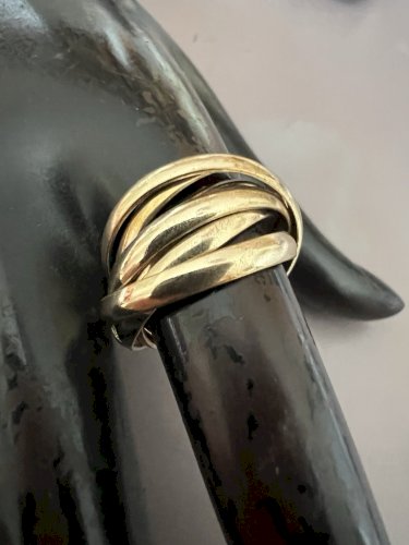 Bague Trinity vintage vers 1980 Unisex Elegante Chic Cocktail