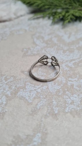 Bague tunisienne en argent filigrane année 20