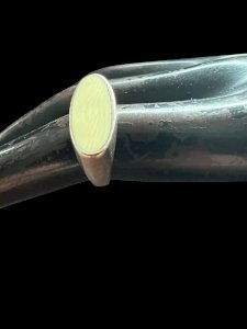 Bague Vintage  Argent Massif  Design Géométrique Solide Vers 1970 Poincon Crabe