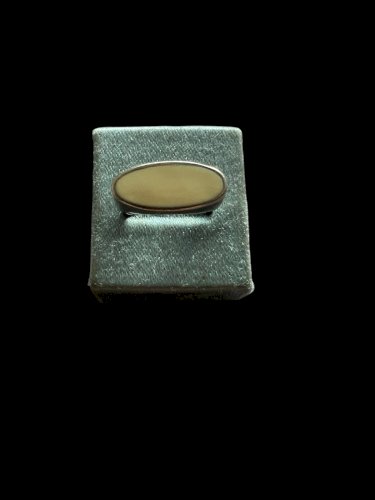 Bague Vintage  Argent Massif  Design Géométrique Solide Vers 1970 Poincon Crabe