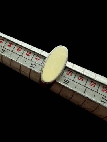 Bague Vintage  Argent Massif  Design Géométrique Solide Vers 1970 Poincon Crabe