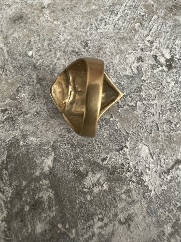 Bague vintage masque -Visage Bronze collection Unisex taille 51 FR Design