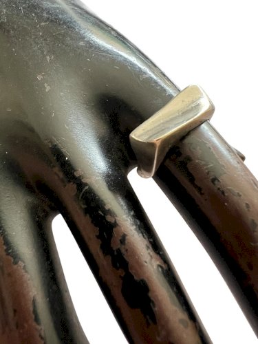 Bague Vintage Unisexe Argent Massif  Design Géométrique Solide Vers 1970