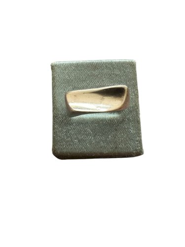Bague Vintage Unisexe Argent Massif  Design Géométrique Solide Vers 1970