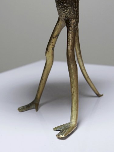 Baguier, coupelle, figurine singe en laiton vintage Dahomey Bénin Afrique