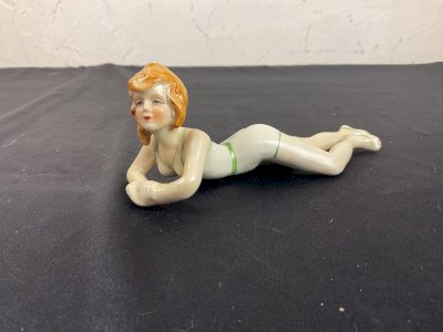 baigneuse en porcelaine Pin-up Sexy Allemande art nouveau -art déco