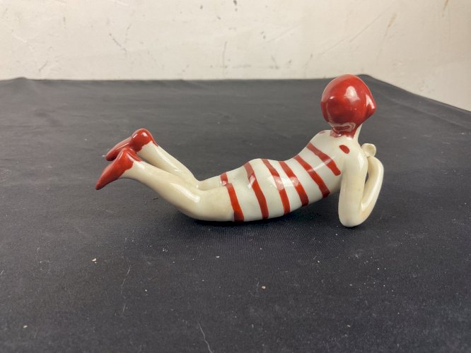 baigneuse en porcelaine Pin-up Sexy Allemande art nouveau -art déco