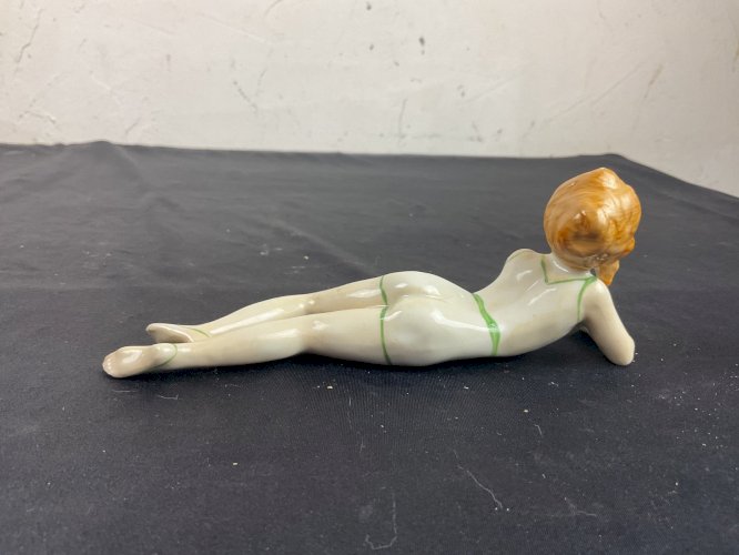 baigneuse en porcelaine Pin-up Sexy Allemande art nouveau -art déco