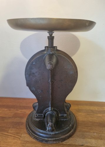 Balance à cadran Salter modèle 50T Spring balance avec plateau laiton - Années 50