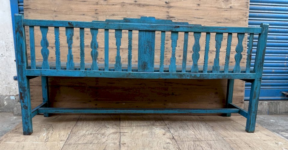 Banc art déco en  teck birman