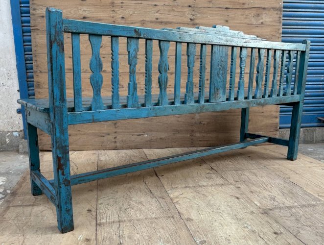 Banc art déco en  teck birman