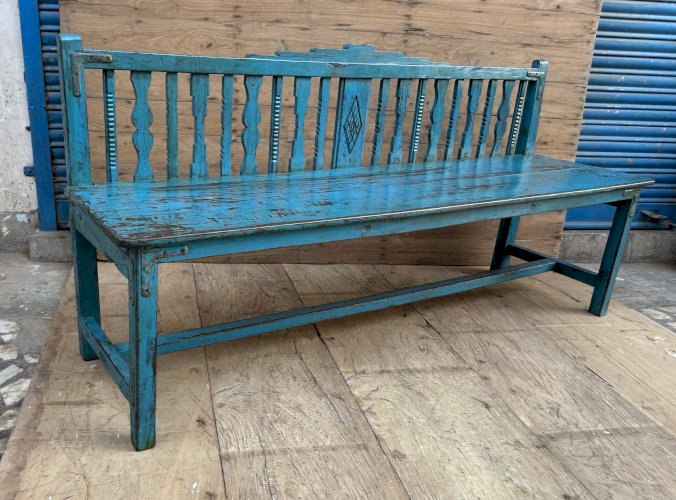 Banc art déco en  teck birman