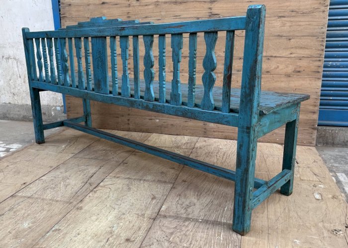 Banc art déco en  teck birman